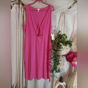 Plus Size  Hot Pink Summer Dress